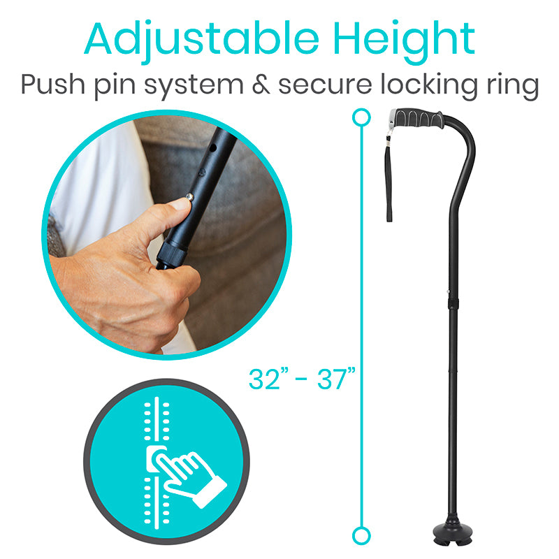 Vive Folding Offset Swivel Cane