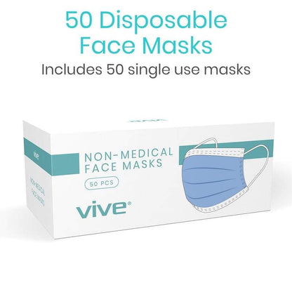 Vive Standard Non-Medical Face Masks - 50 Pack