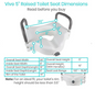 Vive Toilet Seat Riser with Arms