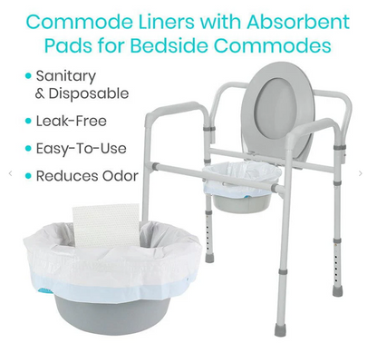 VIVE COMMODE LINERS 24P