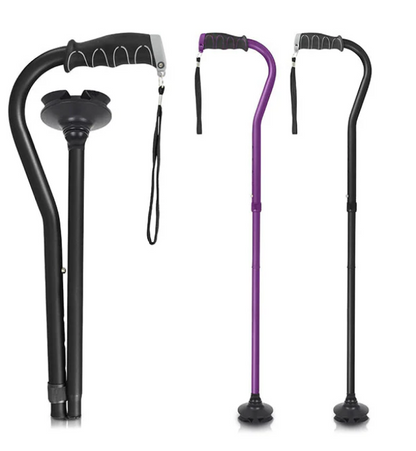 Vive Folding Offset Swivel Cane [Purple]