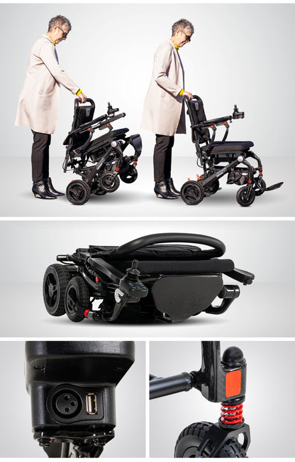 Pride Jazzy Carbon Power Wheelchair [Black]