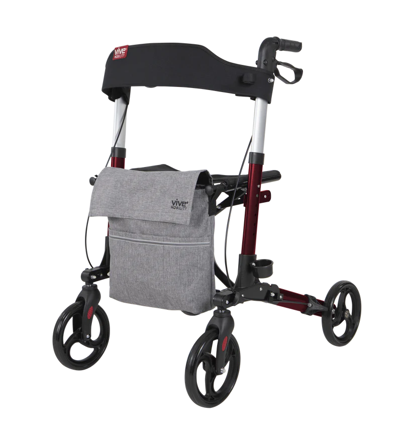 Vive Walker Rollator - Lightweight Foldable Walking Transport