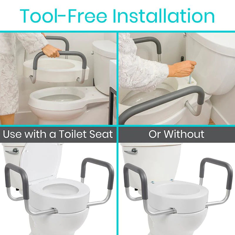 Vive Toilet Seat Riser with Arms